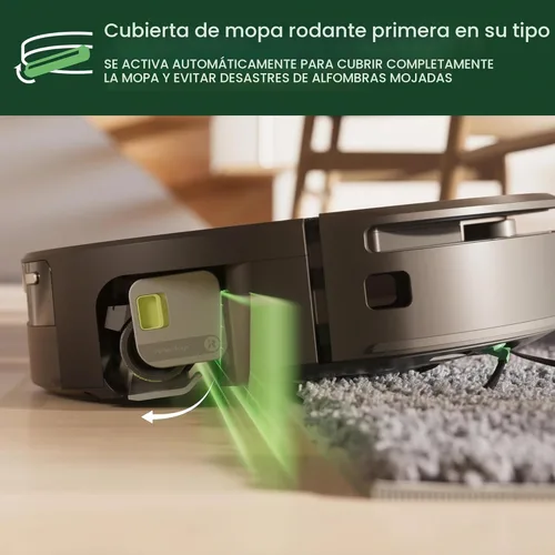 Vista 10 de iRobot Roomba Max 705 Combo Robot Aspirador y Trapeador + Estación de Autolavado – Rodillo de Limpieza Autolimpiante Extensible, Funda de Trapeador