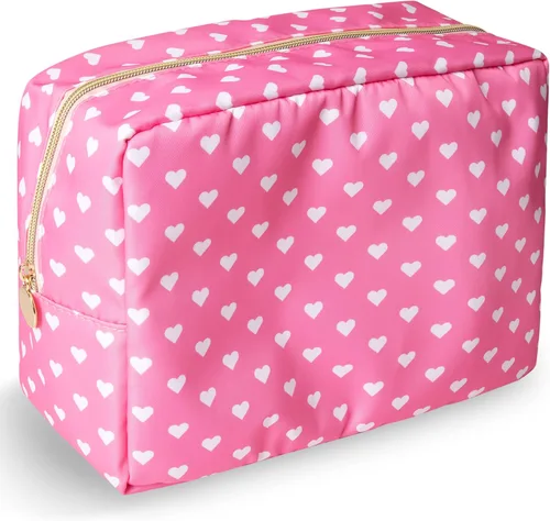 Vista 70 de izuzta Estuche de Maquillaje Pequeño y Delgado de Nylon Mini, cuadriculado, Chico, Viajes