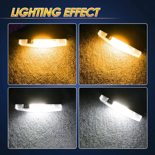 Vista 4 de Luz de cúpula UTV alimentada por batería, montaje en barra enrollable, luces interiores LED, luz de mapa para UTV SXS Polaris RZR Can Am Honda