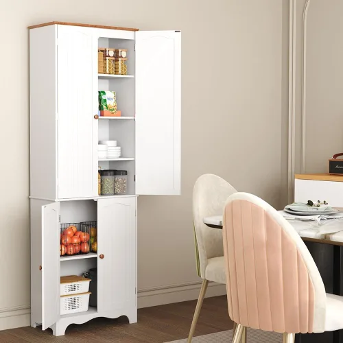 Vista 9 de Function Home - Armario de despensa de cocina de 72 pulgadas, gabinetes de almacenamiento independientes, despensa alta para alimentos con puertas