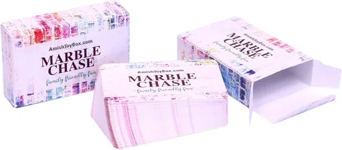 AmishToyBox.com Juego de cartas Marble Chase - Paquete de 2 mazos