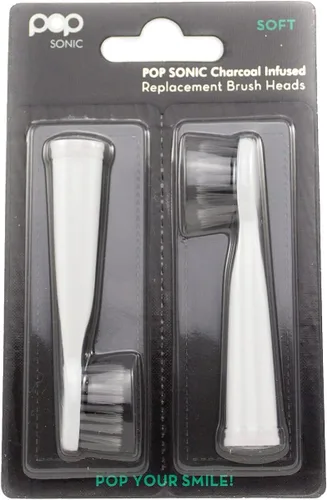 Vista 13 de Paquete de 4 cabezales de cepillo de dientes de repuesto Pop Sonic - Compatible con Go Plus - Cabezal de cepillo de dientes con cerdas de nailon
