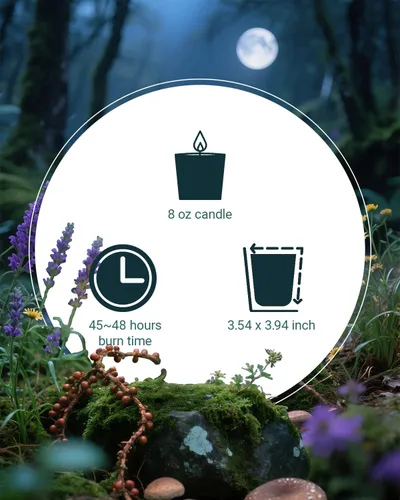 Vista 6 de Orchid Haven - Vela perfumada para relajación nocturna, vela de cera de soja de 48 horas con mecha de madera y aceites esenciales para promover
