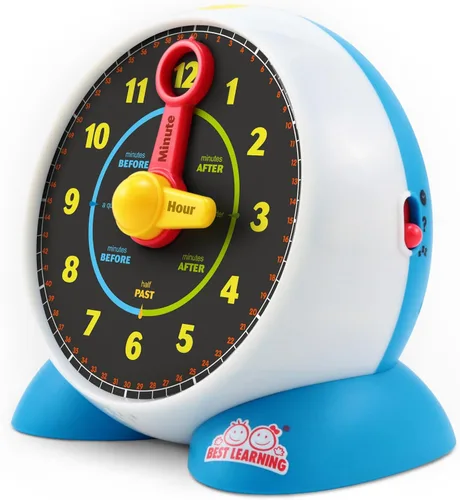 BEST LEARNING Learning Clock - Educational Talking Learn to Tell Time Teaching Toy with Quiz and Music Sleep Mode - Toddlers & Kids Ages 3, 4, 5, 6
