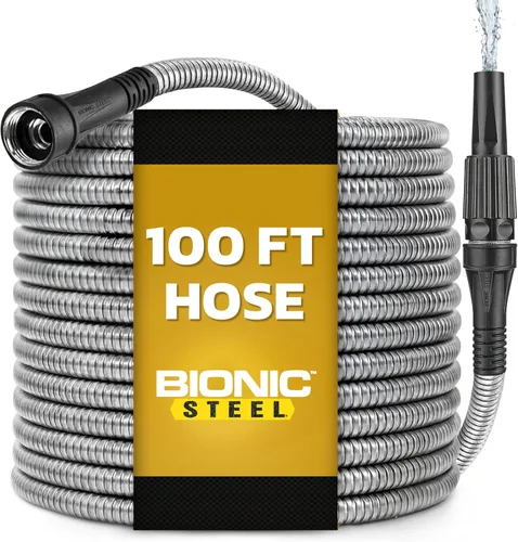 Vista 9 de BIONIC STEEL Manguera corta de jardín de 3 pies, manguera conectora de 3 pies x 5/8 pulgadas para carrete, conexión a prueba de fugas, resistente
