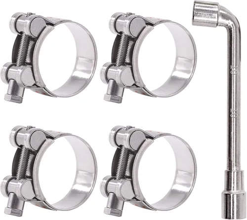 Vista 11 de Glarks 6 abrazaderas de manguera con perno en T de 0.669-0.748 in, acero inoxidable 304, abrazaderas de tubo ajustables para manguera de rango