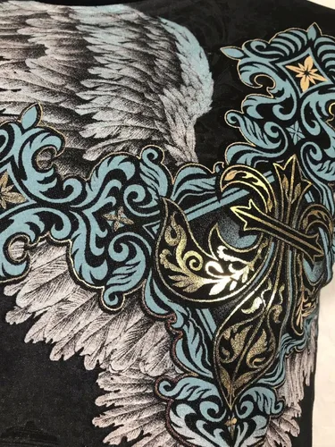 Vista 6 de Xtreme Couture by Affliction Men T-Shirt Sinner Tattoo Biker