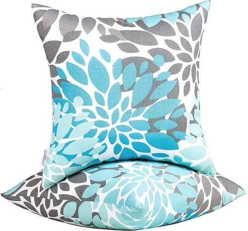 Vista 4 de JMGBird Juego de 4 fundas de almohada impermeables para exteriores, 18 x 18 pulgadas, decoración del hogar para muebles, patio, cama, sofá