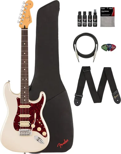 Vista 18 de Fender Player II Modified Stratocaster - Paquete de atardecer con bolsa de concierto, correa, cable, paquete de 3 púas y kit de limpieza de guitarra