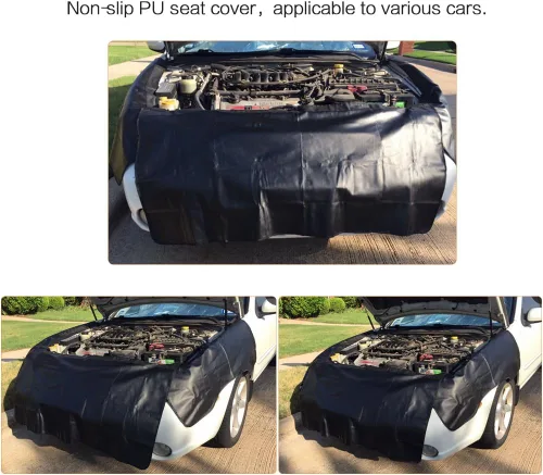 Vista 2 de RUPSE 3 protectores de guardabarros para mecánicos, alfombrillas de cuero de microfibra para guardabarros de automóvil, alfombrilla protectora