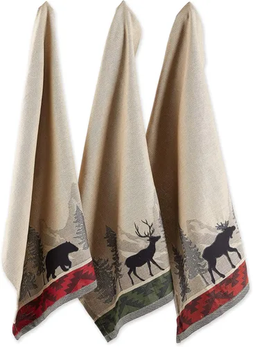 DII Woodlands Collection - Juego de toallas de cocina, 18 x 28 pulgadas, en The Woods, 3 piezas