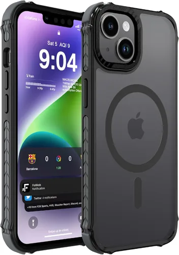 Vista 70 de DEERLAMN Funda Magnética Fuerte para iPhone Air 6.5 Pulgadas, [Compatible con Magsafe] [Protección contra caídas de grado militar] Funda protectora