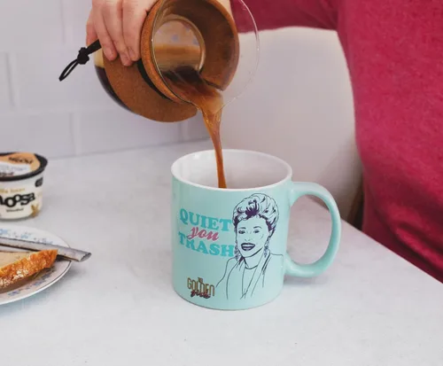 Vista 3 de Silver Buffalo The Golden Girls Quiet You Trash - Taza de cerámica, 20 onzas