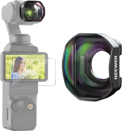 Vista 13 de NEEWER Juego de Filtro ND Magnético Compatible con DJI Osmo Pocket 3 Combo de Accesorios para Creadores, ND Variable ND2-32 de Neblina Negra