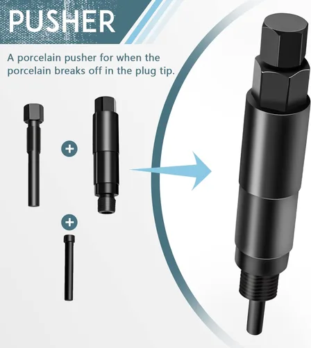 Vista 3 de Extractor de bujías, kit de herramientas de extracción de bujías rotas compatible con Ford Triton 5.4L 3 válvulas (3 herramientas)