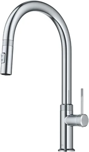 Vista 44 de KRAUS Oletto KPF-2820CH - Grifo de cocina extraíble de una sola manija en cromo, color cromado