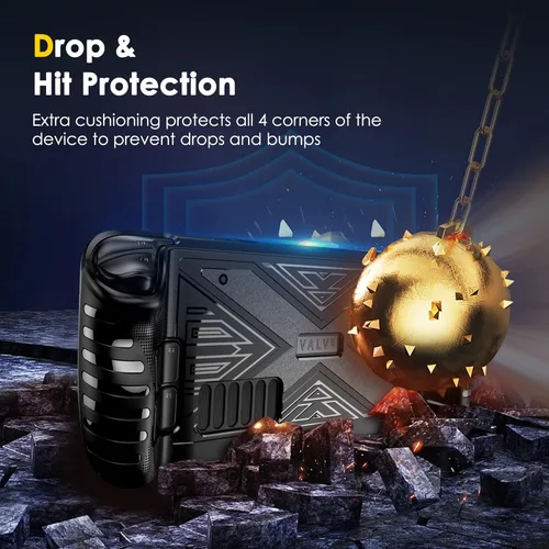 Vista 2 de UPTOHIGH Steam Deck Case, Protective Case for Steam Deck, Steam Deck TPU Case Cover with Full Protection, Non-Slip and Shock-Absorption Case for