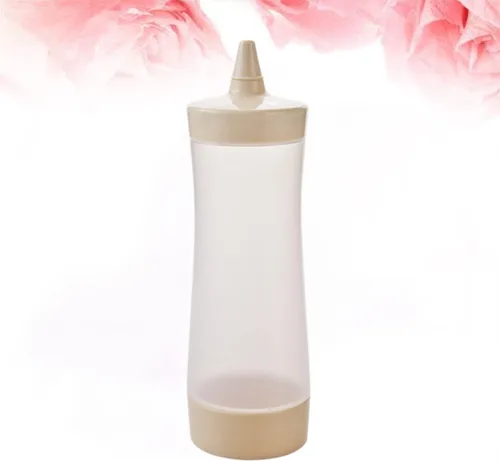 Vista 2 de UPKOCH Paquete de 3 botellas de plástico de 12 onzas con tapas abatibles a prueba de fugas para condimentos, salsa de tomate y mostaza, aderezos