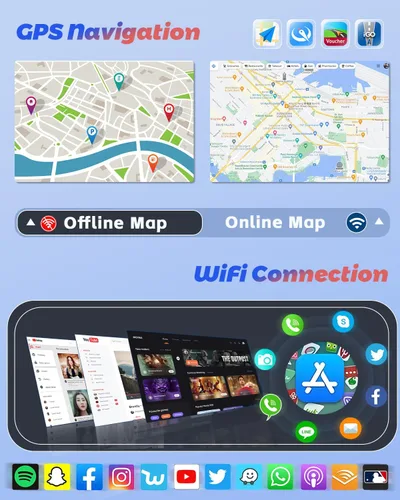 Vista 4 de Hikity 2+64G para Honda CRV 2002-2006 Android Car Stereo, radio con pantalla táctil de 9 pulgadas con Carplay inalámbrico, Android Auto, WiFi