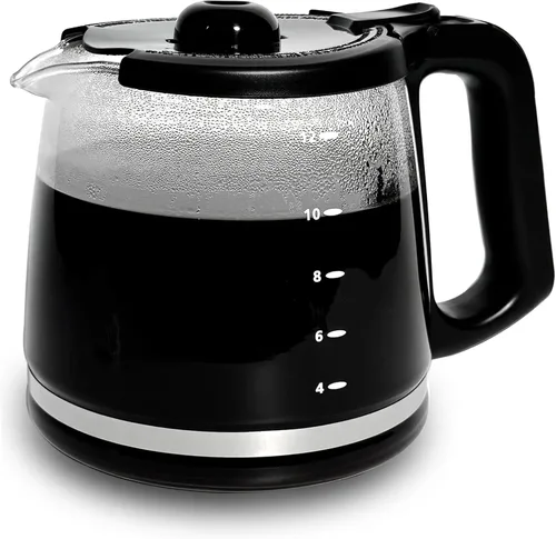 Vista 8 de Jarra de café de repuesto para 12 tazas compatible con cafetera Mr. Coffee, repuesto # PLD12 PLD12 serie PLD12-RB, mango negro Clásico