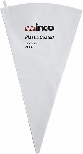 Vista 6 de Winco Bolsa de repostería de algodón con revestimiento de plástico, 12 pulgadas