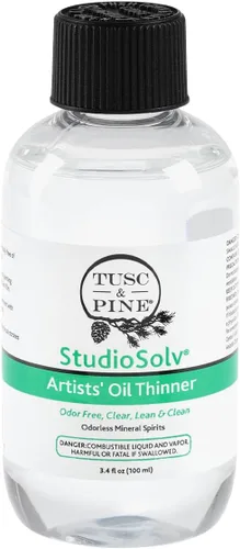 Vista 8 de Tusc & Pine StudioSolv™ Spirits minerales inodoros 33.8 oz (1 litro) - Disolvente espiritual purificado sin olor para aceites adelgazantes