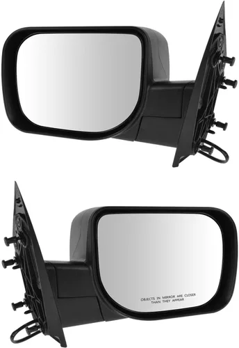 Vista 99 de TRQ Conjunto de 2 piezas de espejo lateral para conductor y pasajero, ajuste eléctrico, sin calefacción, sin memoria, color negro, compatible