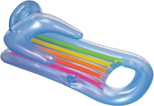 Vista 3 de Intex King Kool - Juego de regalo inflable azul y plateado nacarado, paquete de 2, 63 x 33.5 pulgadas