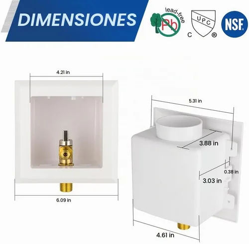 Vista 4 de 1 caja de máquina de hielo EFIELD con conexión de entrada MIP de sudor de 1