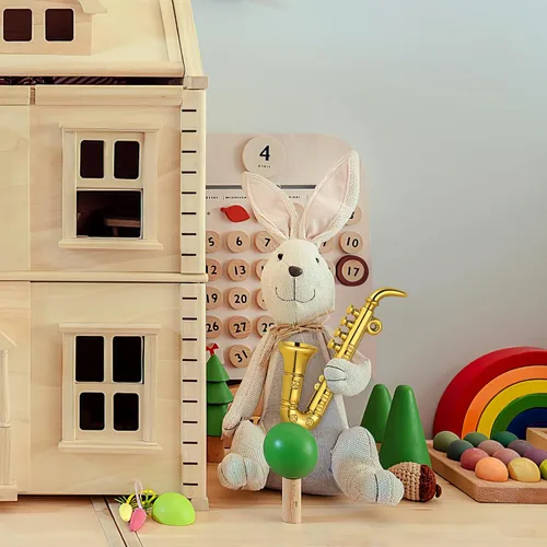 Vista 3 de Mini modelo de saxofón modelo de saxo en miniatura, colección musical, adornos decorativos (9)