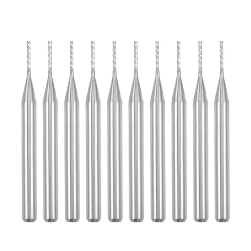 Vista 18 de uxcell 10 Uds 0.012 in Carburo End Mill Grabado Fresa Fresa CNC Router Bits para máquina PCB, vástago de 1/8