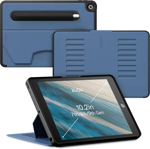 Vista 7 de ZUGU CASE Funda protectora para iPad de 7ª / 8ª / 9ª generación de 10.2 pulgadas (2021/2020/2019), diseño protector, delgado y elegante, soporte