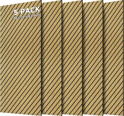 Paneles acústicos artísticos para pared, paquete de 5 paneles absorbentes de sonido, paneles de pared insonorizados de 47.2 x 23.6 pulgadas, paneles