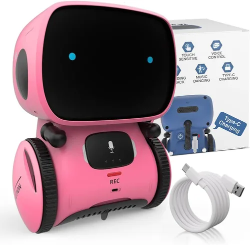 Vista 11 de 98K - Juguetes de robot para niñas y niños, robots recargables, sensor de voz y tacto interactivos, socio inteligente y profesor que habla