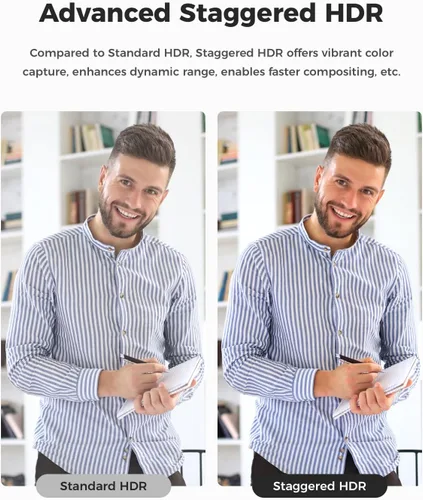 Vista 9 de OBSBOT Meet SE Cámara Web 1080P 100FPS para PC, Cámara de Transmisión con Encuadre por IA con Sensor de 1/2.8", Modo Belleza, Control por Gestos