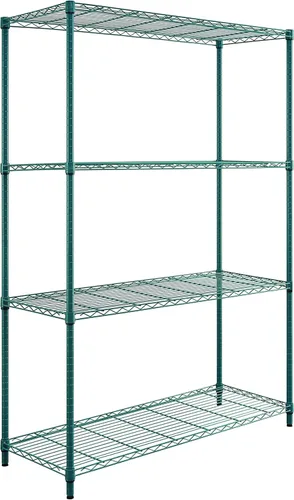 Vista 8 de Quantum Storage Systems RWR72-1830LDBK Estantería de Alambre Ajustable Negra con Epoxy 4 Estantes 72" H x 30" W x 18" D