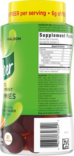 Vista 14 de Benefiber Gomitas de suplemento de fibra prebiótica para la salud digestiva, sabor a fruta surtido, 81