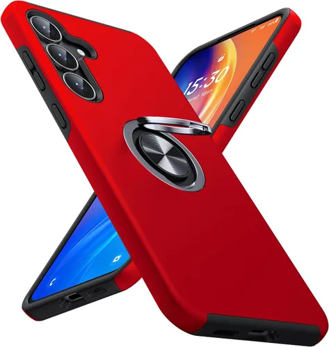 Vista 39 de JAME Funda para teléfono Samsung Galaxy A17/A26 5G con protector de pantalla [2 paquetes] Soporte de anillo Soporte Soporte de doble capa Militar a