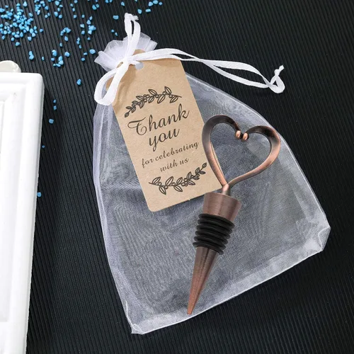 Vista 5 de 16 tapones de vino con forma de corazón de boda, recuerdos de graduación de verano, despedida de soltera para invitados, día de San Valentín