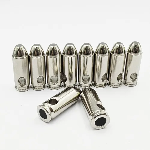 Vista 20 de Bayattoo Rondas de práctica de seguridad de acero, municiones inertes para entrenador de acción, tapa de entrenamiento de disparo seco