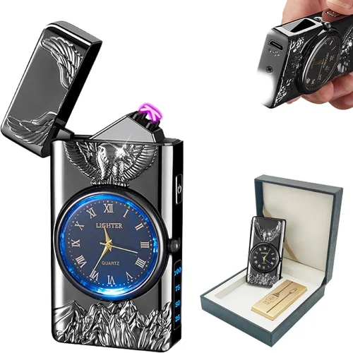 Vista 16 de BABOBIU Encendedor Eléctrico de Plasma Encendedor de Plasma Recargable Resistente al Viento Sin Llama Arco Encendedores Delfín con Carga Rápida USB