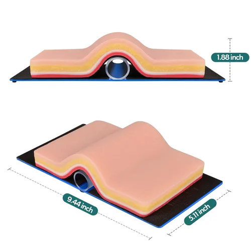 Vista 6 de Almohadilla de sutura de bricolaje con 5 capas resistentes y sistema de arco tensado para heridas de bricolaje para estudiantes de medicina