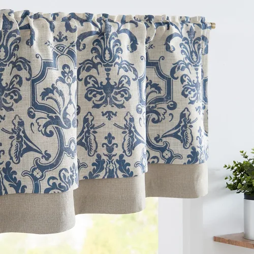 Vista 19 de JINCHAN - Cenefa de lino para cocina, cortina de ventana de doble capa de 16 pulgadas para sala de estar, dormitorio, baño, tratamiento de ventana
