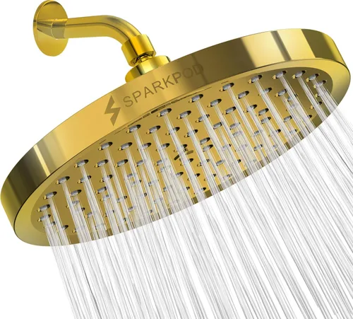 Vista 33 de SparkPod Cabezal de ducha – Lluvia de alta presión – Diseño de lujo de alta calidad – Reemplazo ajustable fácil de limpiar para tus cabezales