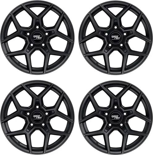 RockTrix RT105 - Rueda de 17 pulgadas compatible con Jeep Wrangler JK JL patrón de pernos de 5 x 5 17 x 9, 2.815 pulgadas, también compatible con