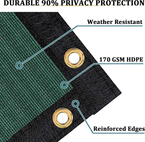 Vista 2 de Shade&Beyond Pantalla de Privacidad para Cerca de 4' X 25' Resistente 170 GSM Malla de Cercado Red de Sombra Cubierta para Pared Jardín Patio