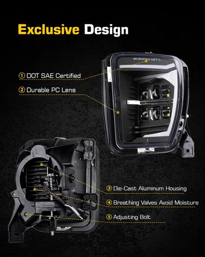 Vista 4 de Kit de Ensamblaje de Luces Antiniebla LED DRL de Repuesto Compatible con Dodge Ram 1500 2013 2014 2015 2016 2017 2018 y 2019 2020 Modelo Classic