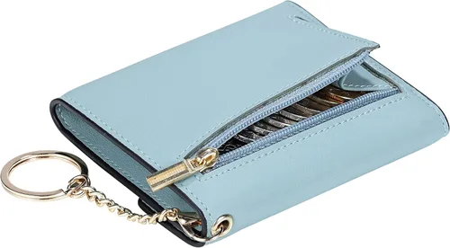 Vista 4 de Brosin - Cartera pequeña de cuero para mujer, con bloqueo RFID, soporte para tarjetas de crédito, monedero en miniatura de bolsillo