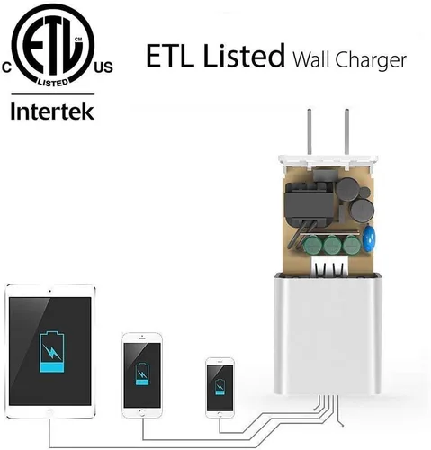 Vista 3 de Cargador para iPhone [certificado MFi] - Cargador de pared para viajes y hogar con cable de 5 pies, compatible con iPhone 14, 13, 12, 11, SE, X, 8