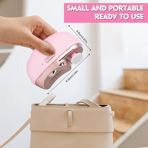Vista 5 de Cortaúñas eléctrico, lima de uñas eléctrica, recortadora de uñas automática 3 en 1 con pulido, molinillo de uñas automático para mujeres, recortador